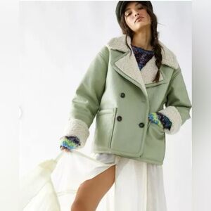 Free People Kaja Vegan Bonded Peacoat Sz Small NWOT Size Small